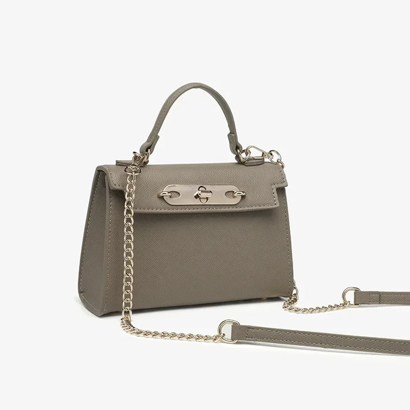 Bolsa de couro Hyde com alça de corrente