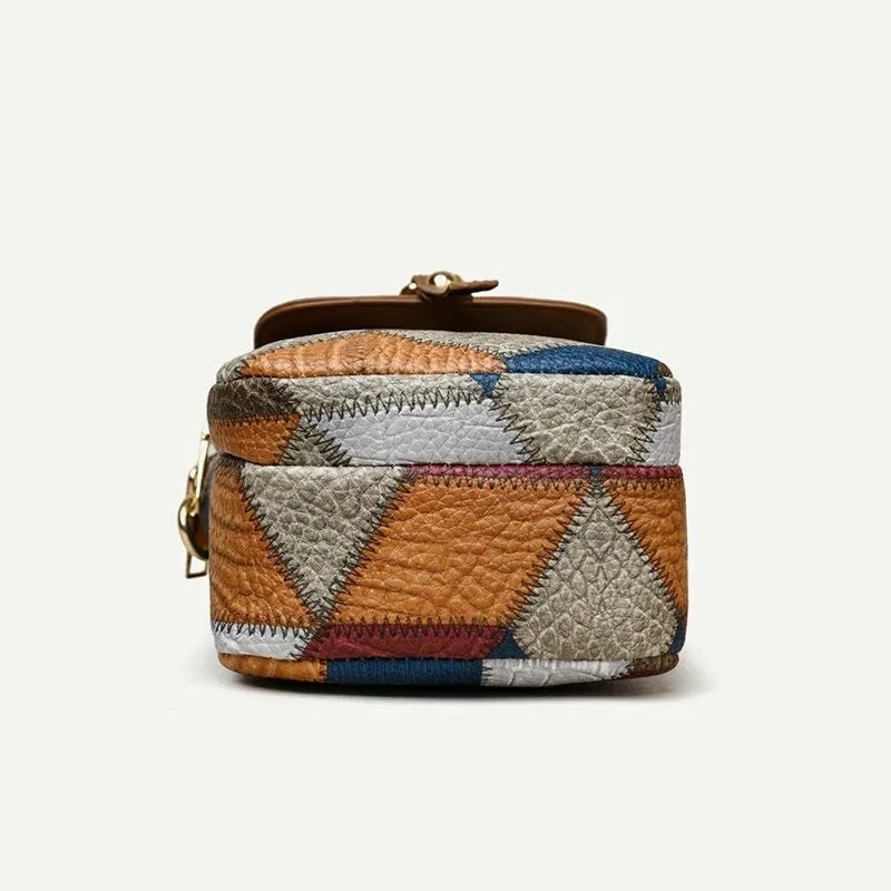 Mini Bolsa Crossbody com Estampa Geométrica