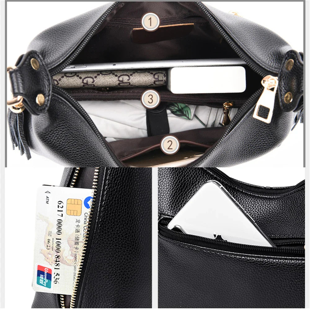 Bolsa tote de couro Dona