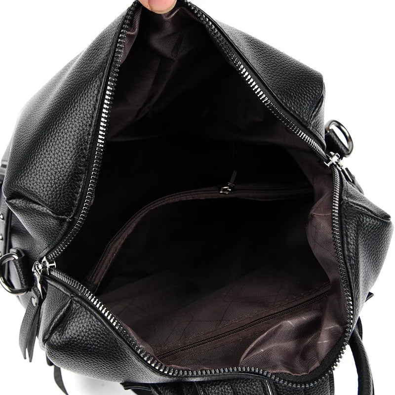 Mochila de couro Poliana