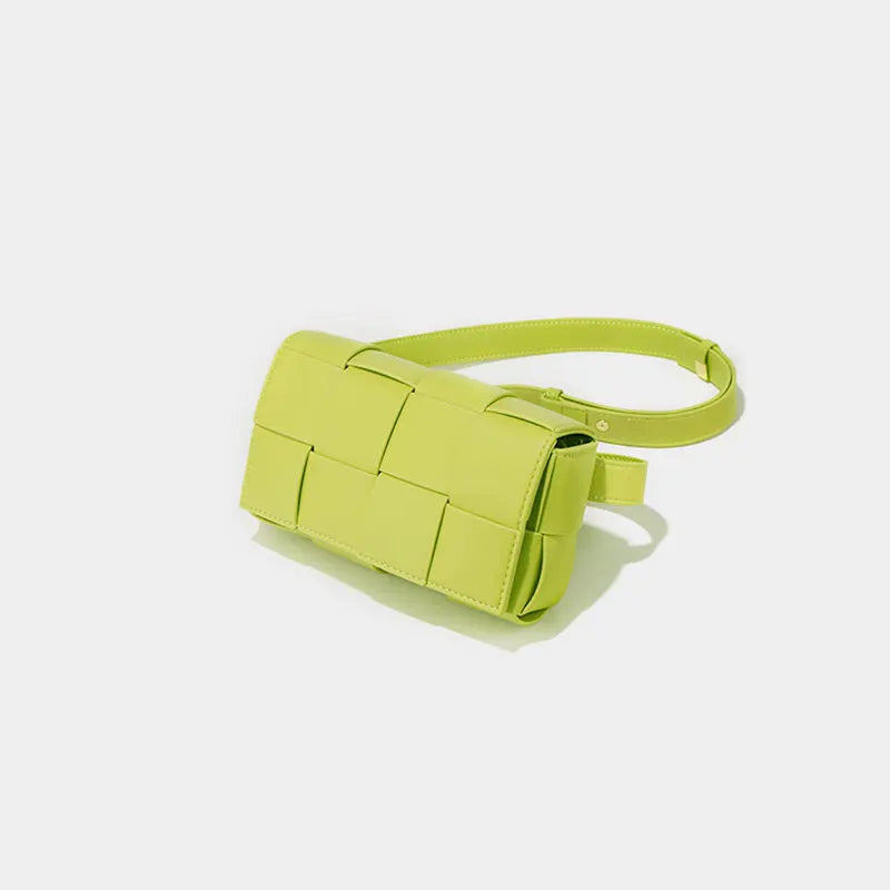 Bolsa Loren em couro acolchoado retangular