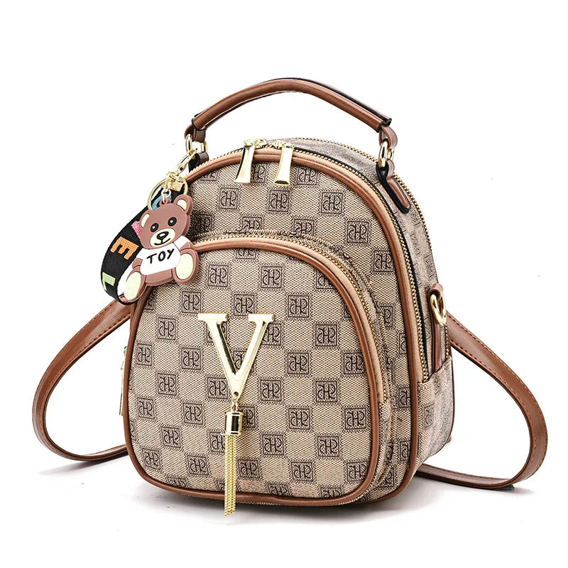 Mochila Vick com divisórias de couro