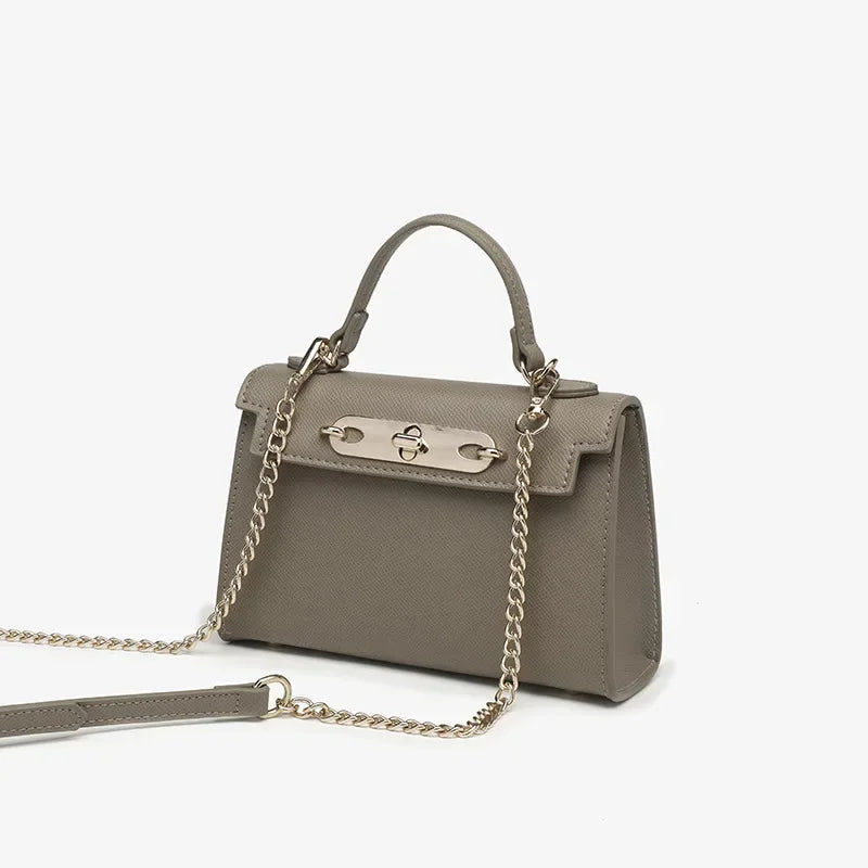 Bolsa de couro Hyde com alça de corrente