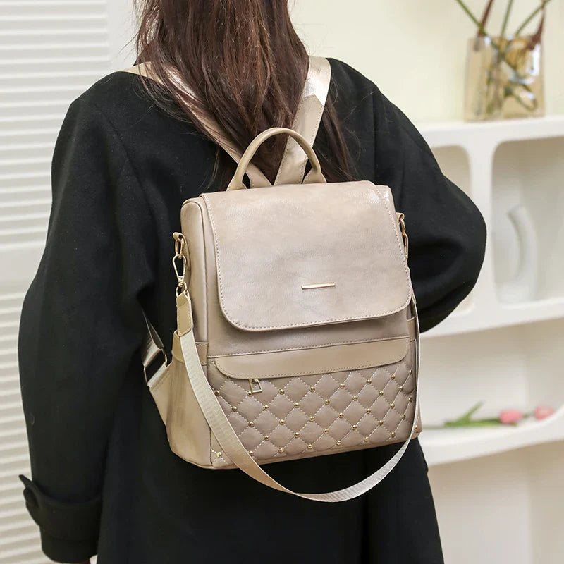 Mochila feminina de couro Fox