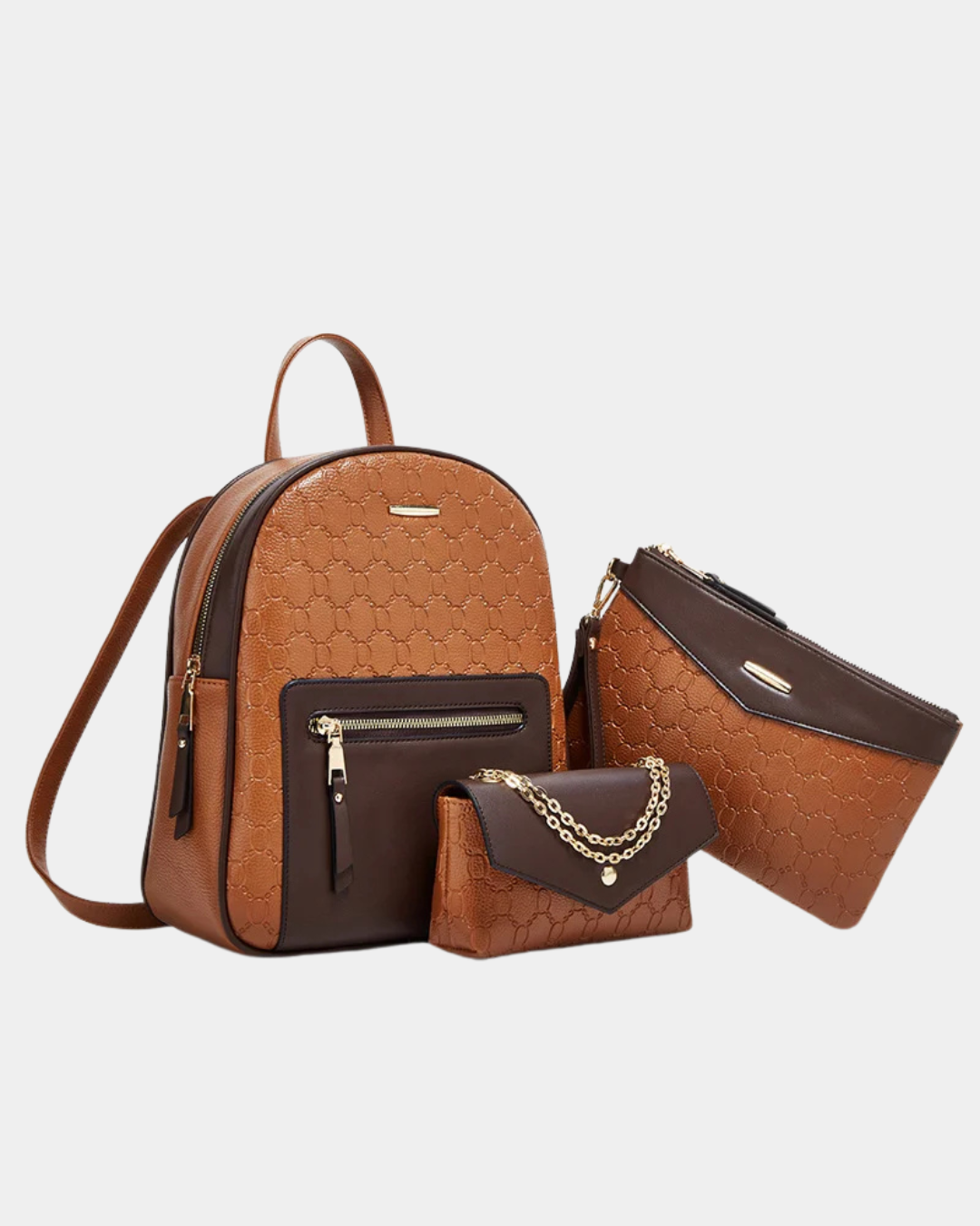 Kit mochila de couro Samira