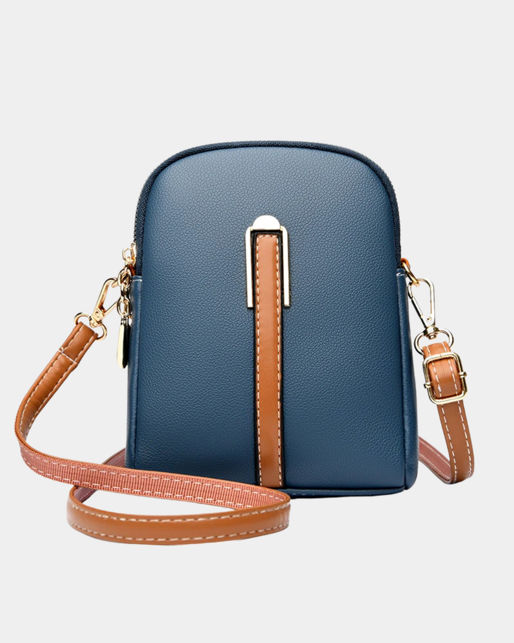 Bolsa compacta de couro Lucy
