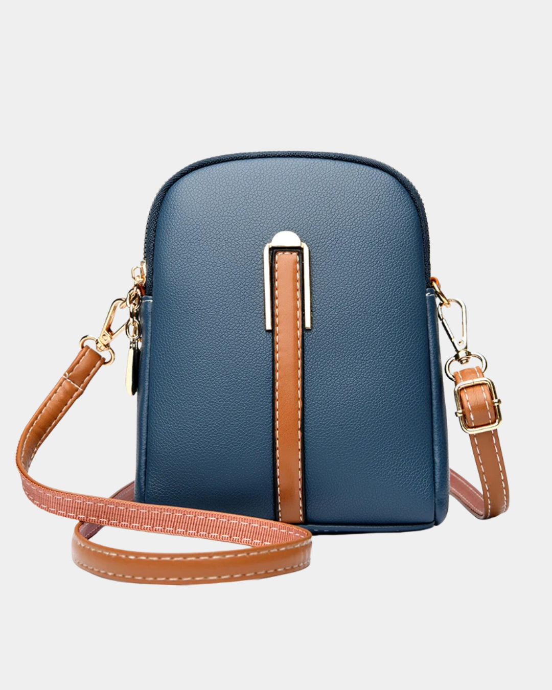 Bolsa compacta de couro Lucy