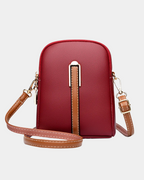 Bolsa compacta de couro Lucy