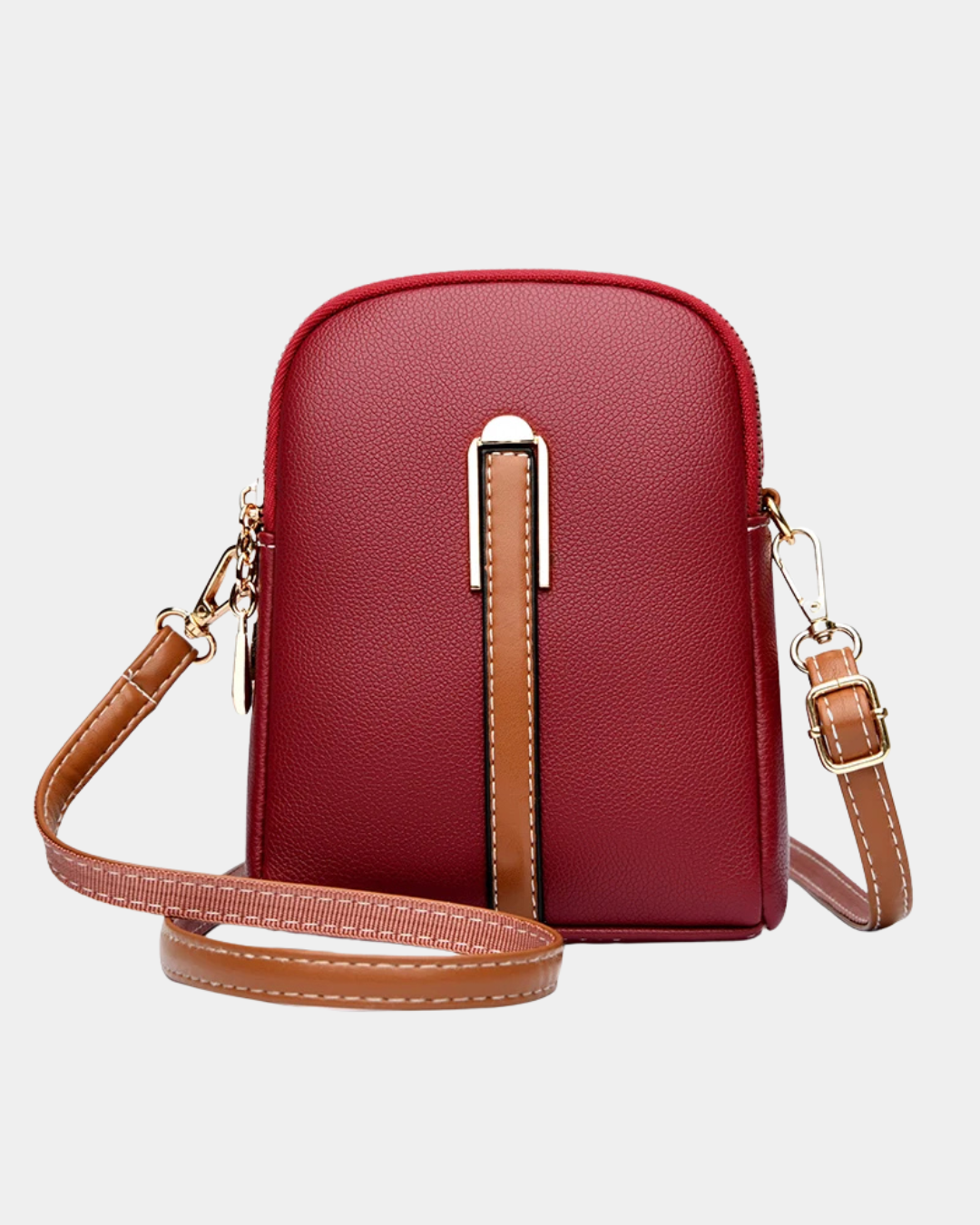 Bolsa compacta de couro Lucy