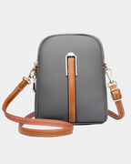 Bolsa compacta de couro Lucy