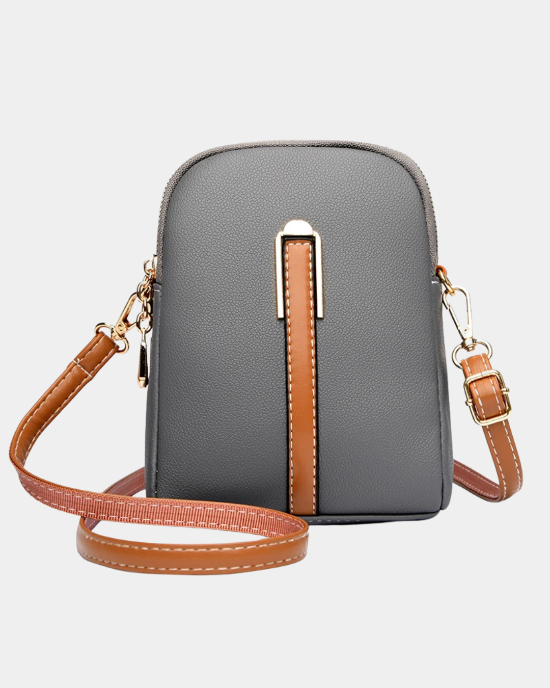 Bolsa compacta de couro Lucy
