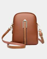 Bolsa compacta de couro Lucy