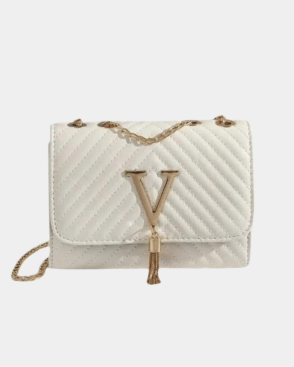 Bolsa V de couro Juju Santos