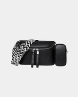 Bolsa crossbody em couro + mini carteira grátis