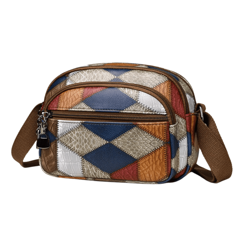Bolsa com estampa geométrica estilo pochet