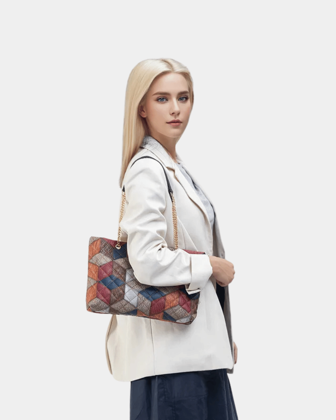 Bolsa Suzi com estampa geométrica