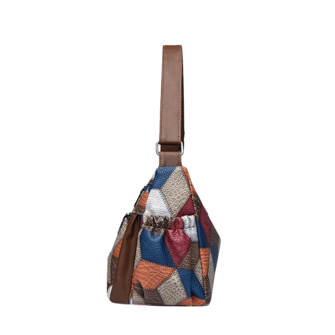 Bolsa transversal com estampa geométric
