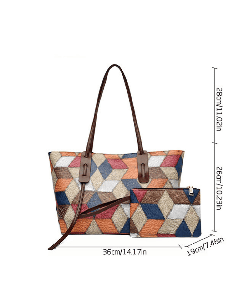 Bolsa havaiana com estampa geométrica