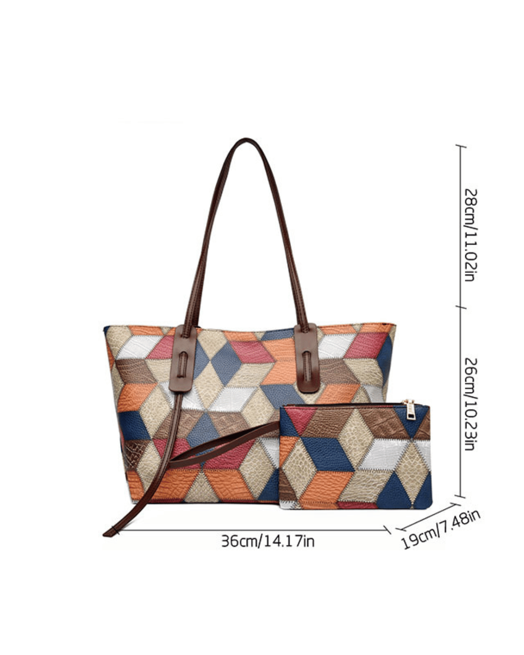 Bolsa havaiana com estampa geométrica