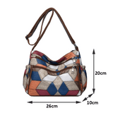 Bolsa transversal com estampa geométric