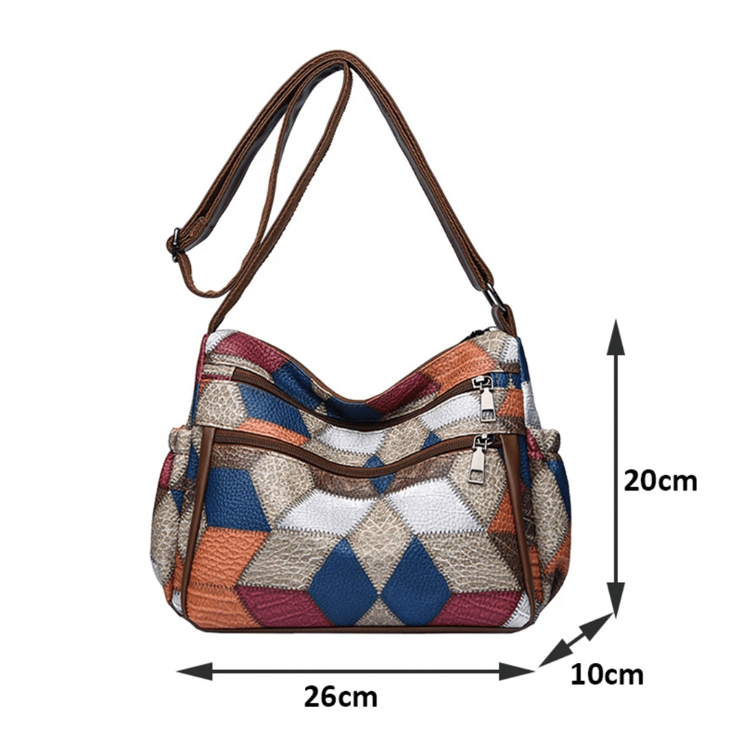 Bolsa transversal com estampa geométric